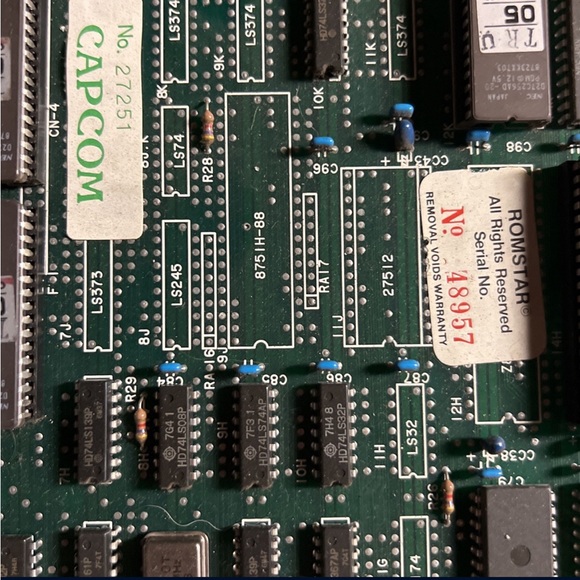 Vintage Tiger Road Capcom Romstar Arcade Game PCB Board Jamma Cx3 - Picture 4 of 11